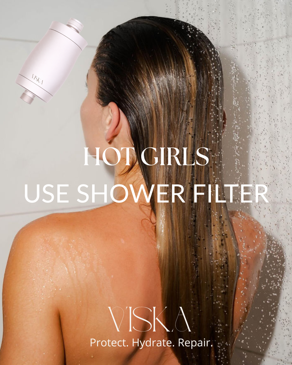 VISKA Shower Filter + Wooden Brush